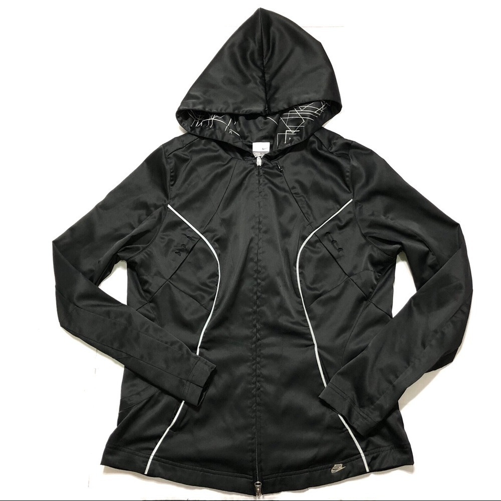 Nike Black Vented Track Jacket Sz Large Women’s